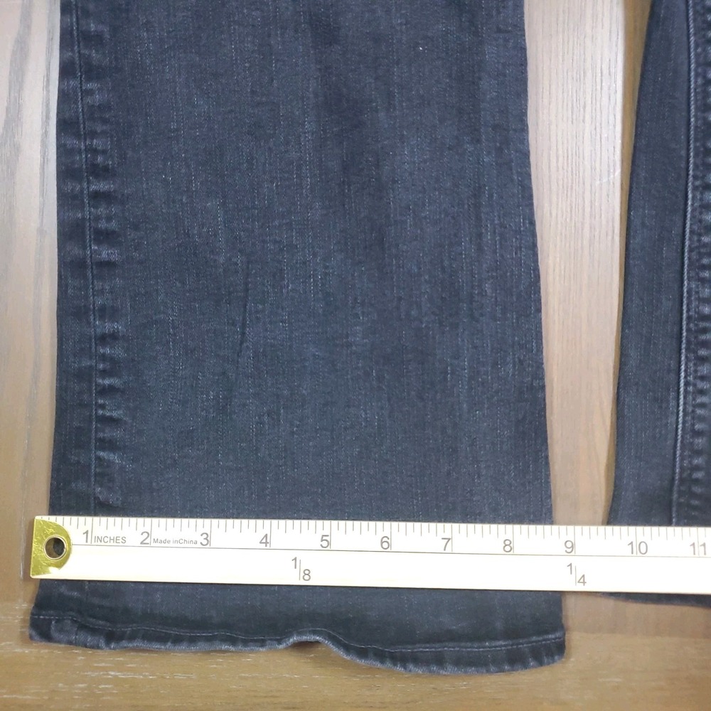 Paige Womens High Rise Coated Sloane Straight Leg Jeans Black Denim Size 33 - Picture 3 of 7